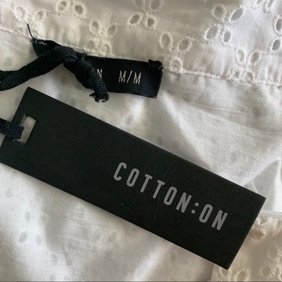 White Eyelet Mini Skirt - Picture 3 of 5